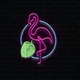 Panel French Terry Glow by Lycklig Design - Flamingo